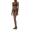Amazon Essentials Women’s Ruched Side Tab Full Coverage Bikini Swimsuit Bottom(Washed Black)