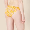 Amazon Essentials Women’s Ruched Side Tab Full Coverage Bikini Swimsuit Bottom(Yellow Multi Folk Floral)