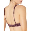 Amazon Essentials Women’s Scoop Neck Swim Crop Top(Brick Red Leopard)