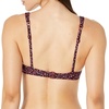 Amazon Essentials Women’s Scoop Neck Swim Crop Top(Brick Red Leopard)