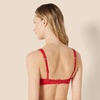Amazon Essentials Women’s Scoop Neck Swim Crop Top(Bright Poppy Red)