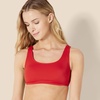 Amazon Essentials Women’s Scoop Neck Swim Crop Top(Bright Poppy Red)