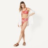 Amazon Essentials Women’s Scoop Neck Swim Crop Top(Bright Red Multi Folk Floral)