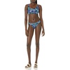 Amazon Essentials Women’s Scoop Neck Swim Crop Top(Deep Blue Paisley)