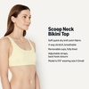 Amazon Essentials Women’s Scoop Neck Swim Crop Top(Light Yellow)
