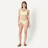 Amazon Essentials Women’s Scoop Neck Swim Crop Top(Light Yellow)