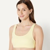 Amazon Essentials Women’s Scoop Neck Swim Crop Top(Light Yellow)
