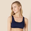 Amazon Essentials Women’s Scoop Neck Swim Crop Top(Navy)