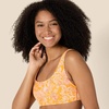 Amazon Essentials Women’s Scoop Neck Swim Crop Top(Yellow Multi Folk Floral)