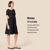Amazon Essentials Women’s Short-Sleeve Crewneck Tiered Cotton Dress(Black)