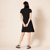 Amazon Essentials Women’s Short-Sleeve Scoopneck Swing Dress(Black)