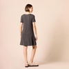 Amazon Essentials Women’s Short-Sleeve Scoopneck Swing Dress(Charcoal Heather)