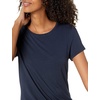 Amazon Essentials Women’s Short-Sleeve Scoopneck Swing Dress(Navy)