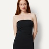 Amazon Essentials Women’s Slim-Fit Matte Jersey Strapless Maxi Dress(Black)