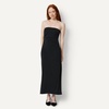 Amazon Essentials Women’s Slim-Fit Matte Jersey Strapless Maxi Dress(Black)
