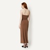 Amazon Essentials Women’s Slim-Fit Matte Jersey Strapless Maxi Dress(Chocolate)