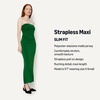 Amazon Essentials Women’s Slim-Fit Matte Jersey Strapless Maxi Dress(Green)