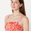 Amazon Essentials Women’s Squareneck One-Piece Swimsuit(Bright Poppy Red Folk Floral)