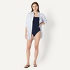 Amazon Essentials Women’s Squareneck One-Piece Swimsuit(Navy)
