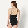 Amazon Essentials Women’s Squareneck One-Piece Swimsuit(Washed Black)