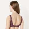 Amazon Essentials Women’s Squareneck Swim Bikini Top(Brick Red Lilac Leopard)