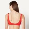 Amazon Essentials Women’s Squareneck Swim Bikini Top(Bright Poppy Red)