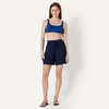 Amazon Essentials Women’s Squareneck Swim Bikini Top(Deep Blue)
