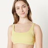 Amazon Essentials Women’s Squareneck Swim Bikini Top(Light Yellow)