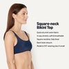 Amazon Essentials Women’s Squareneck Swim Bikini Top(Navy)
