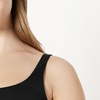 Amazon Essentials Women’s Squareneck Swim Bikini Top(Washed Black)