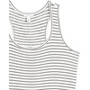 Amazon Essentials Women’s Supersoft Terry Racerback Maxi Dress (Previously Daily Ritual)(White/Black Stripe)
