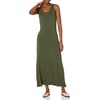 Amazon Essentials Women’s Tank Maxi Dress(Dark Olive)
