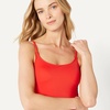 Amazon Essentials Women’s Thin Strap One-Piece Swimsuit with Adjustable Straps(Bright Poppy Red)