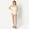 Amazon Essentials Women’s Thin Strap One-Piece Swimsuit with Adjustable Straps(Light Yellow)
