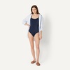 Amazon Essentials Women’s Thin Strap One-Piece Swimsuit with Adjustable Straps(Navy)