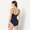 Amazon Essentials Women’s Thin Strap One-Piece Swimsuit with Adjustable Straps(Navy)