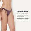 Amazon Essentials Women’s Tie Side Bikini Bottom(Brick Red Lilac Leopard)