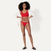 Amazon Essentials Women’s Tie Side Bikini Bottom(Bright Poppy Red)