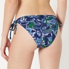 Amazon Essentials Women’s Tie Side Bikini Bottom(Deep Blue Paisley)