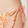 Amazon Essentials Women’s Tie Side Bikini Bottom(Rust Orange Abstract Palms)