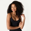 Amazon Essentials Women’s V Neck Slim Fit Cotton Layering Slip Dress with Adjustable Elastic Cami Straps(Black/White)
