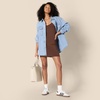 Amazon Essentials Women’s V Neck Slim Fit Cotton Layering Slip Dress with Adjustable Elastic Cami Straps(Brown/Light Camel)