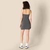 Amazon Essentials Women’s V Neck Slim Fit Cotton Layering Slip Dress with Adjustable Elastic Cami Straps(Charcoal Grey/Light Heather Grey)