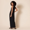 Amazon Essentials Women’s V-Neck Maxi Dress with Side-Slits, Jersey(Black)
