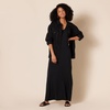 Amazon Essentials Women’s V-Neck Maxi Dress with Side-Slits, Jersey(Black)
