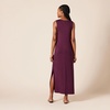 Amazon Essentials Women’s V-Neck Maxi Dress with Side-Slits, Jersey(Burgundy)