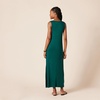 Amazon Essentials Women’s V-Neck Maxi Dress with Side-Slits, Jersey(Dark Green)