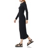 Amazon Essentials Women’s Wide Rib Open Back Long Sleeve Dress (Previously Daily Ritual)(Black)