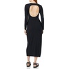 Amazon Essentials Women’s Wide Rib Open Back Long Sleeve Dress (Previously Daily Ritual)(Black)