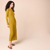 Amazon Essentials Women’s Wide Rib Open Back Long Sleeve Dress (Previously Daily Ritual)(Brown)